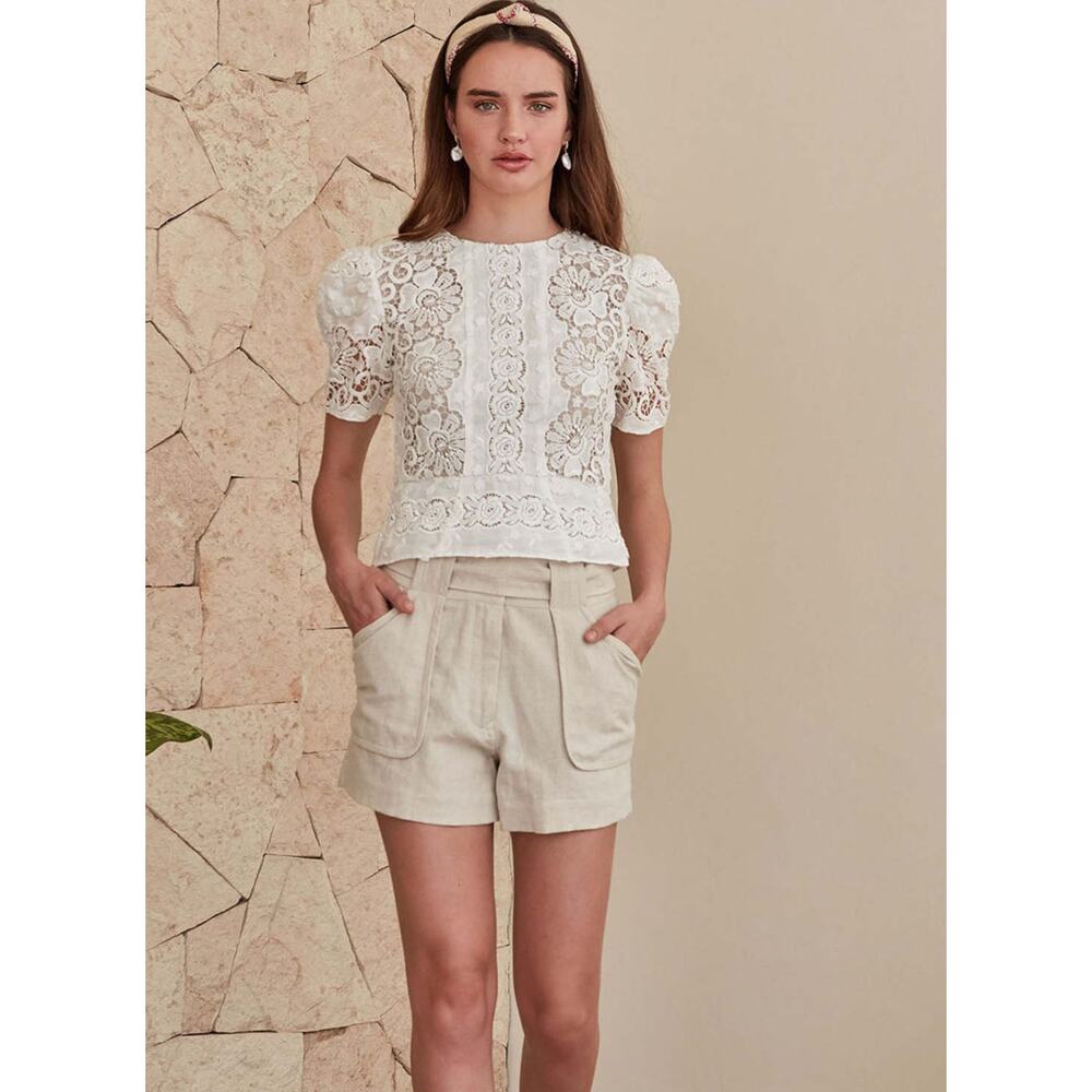 Christy Lynn Emma Linen Shorts size 4